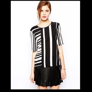 Silk BCBG Max Azria stripe Top
